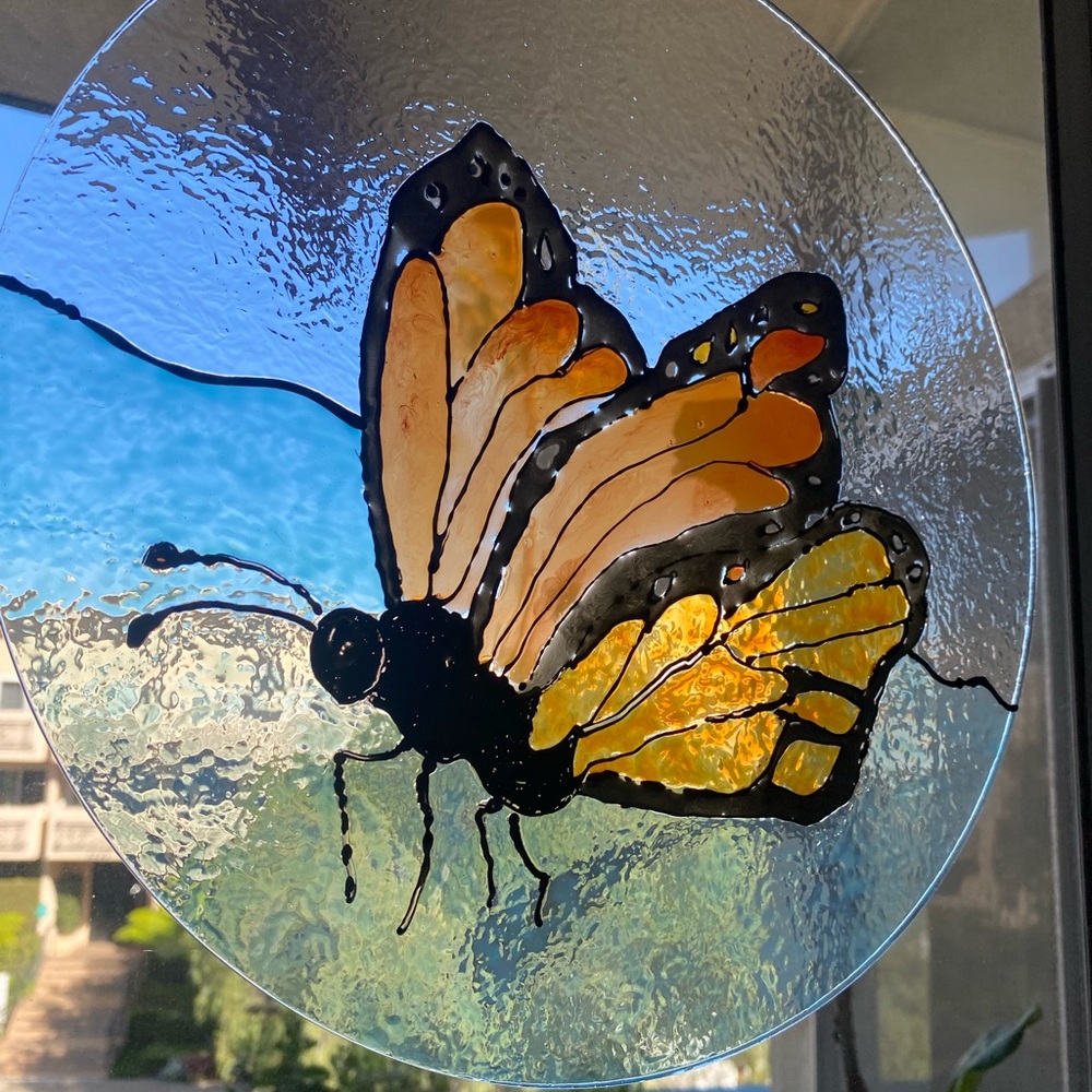 Monarch Butterfly Suncatcher - Orange and Black